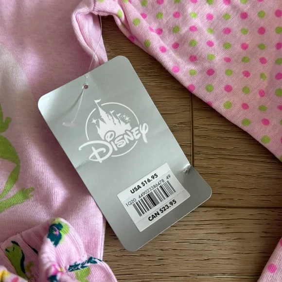 Pink Princess Disney Kids Pajamas, new with tags, size 6 (116 cm) - Picture 4 of 4